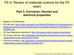 Materials Science 4 - Clarkson University