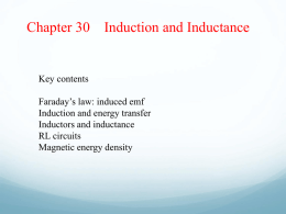 Ch 30 Induction and Inductance