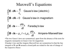 Maxwell's Equation's in integral form