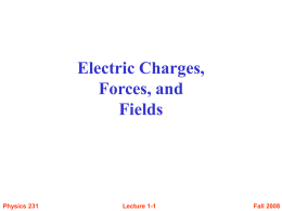 Electric Charges - UTK Department of Physics and Astronomy