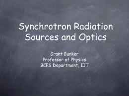 Synchrotron Radiation Sources and Optics