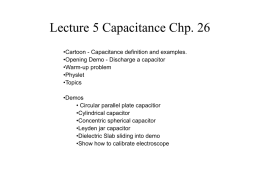 Lecture 5 Capacitance