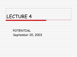 Lecture 06 - Potential