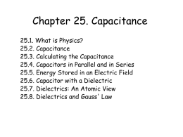 Chapter 25. Capacitance