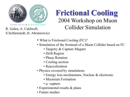 Frictional Cooling - the Muon Cooling Homepage at MPI Munich
