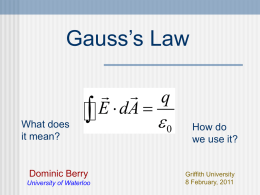 Mini-lecture on Gauss`s law