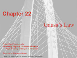 Gauss` Law - Chabot College
