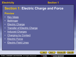Electricity Ch. 17 Sect. 1