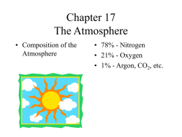 Chapter 17 The Atmosphere