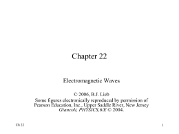 22.2 Production of Electromagnetic Waves The electric and