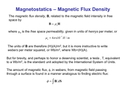 Magnetostatics – Magnetic Flux Density