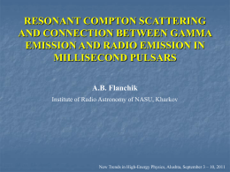 Flanchik, Alexander: Compton scattering... in millisecond pulsars
