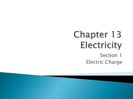 Chapter 13 Electricity
