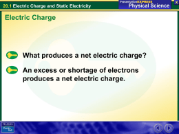 20.1 Electric Charge and Static Electricity