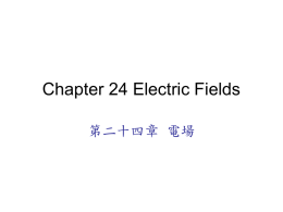 Chapter 24 Electric Fields