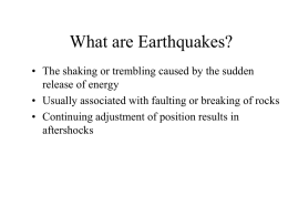 Earthquakes notes