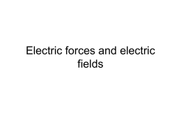 Electric forces and electric fields
