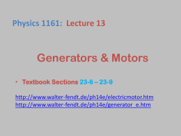 Generators and Transformers
