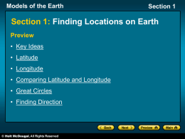 Models of the Earth Section 1 Finding Direction