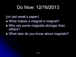 February 8 Magnetism