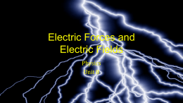 Physics 08-Electric Forces and Electric Fields