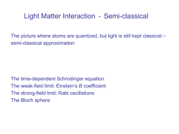 Light Matter Interaction - semi