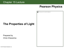 CH15 The Properties of Lightx