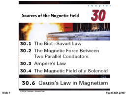 CH 30 Sources of Mag. Fields