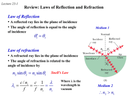 or refracted - Purdue Physics