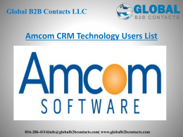 Amcom CRM Technology Users List