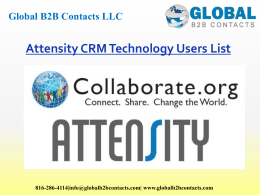 Attensity CRM Technology Users List