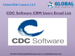 CDC Software CRM Users Email List