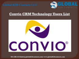 Convio CRM Technology Users List