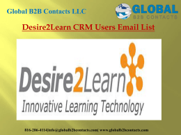 Desire2Learn CRM Users Email List  
