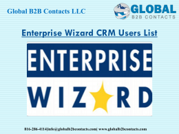 Enterprise Wizard CRM Users List