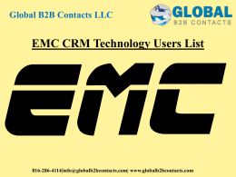 EMC CRM Technology Users List