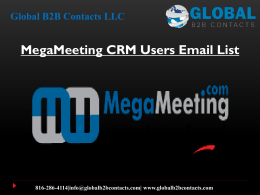 MegaMeeting CRM Users Email List