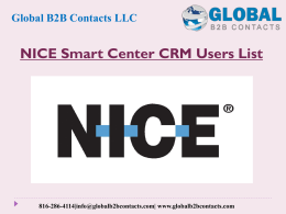 NICE Smart Center CRM Users List