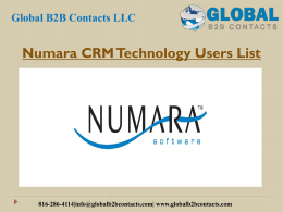 Numara CRM Technology Users List