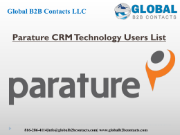 Parature CRM Technology Users List 