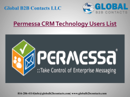 Permessa CRM Technology Users List