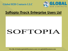 Softopia iTrack Enterprise Users List