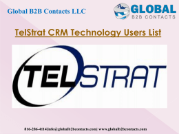 TelStrat CRM Technology Users List