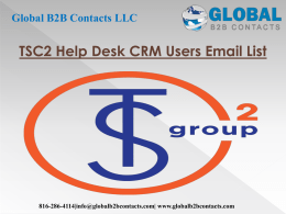 TSC2 Help Desk CRM Users Email List