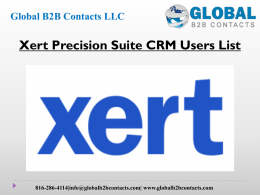 Xert Precision Suite CRM Users List