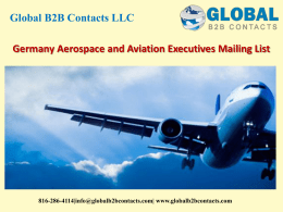 Germany Aerospace and Aviation Executives Mailing List