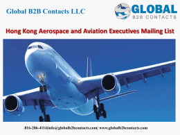 Hong Kong Aerospace and Aviation Executives Mailing List