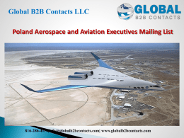 Poland Aerospace and Aviation Executives Mailing List