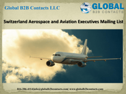 Switzerland Aerospace and Aviation Executives Mailing List