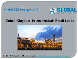 United Kingdom  Petrochemicals Email Leads